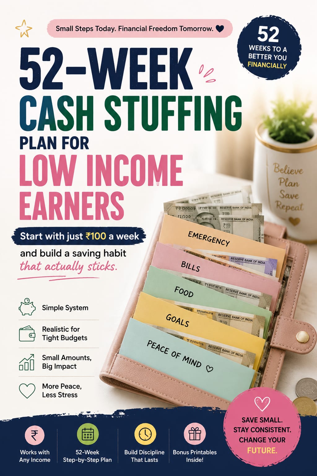 52-WEEK CASH STUFFING PLAN FOR LOW INCOME EARNERS